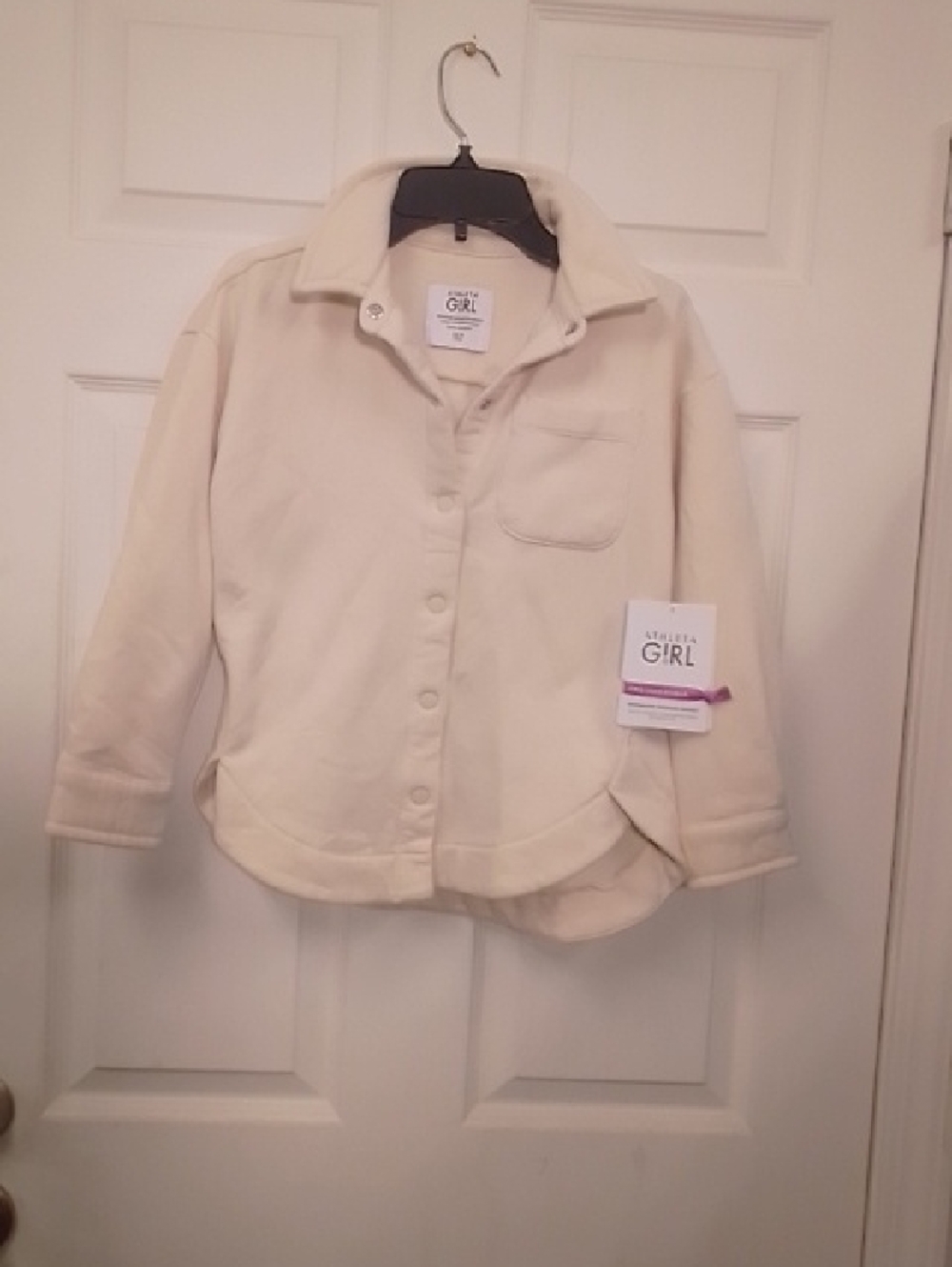 Athleta Girl Retroactive Oversized Shacket Cream A6